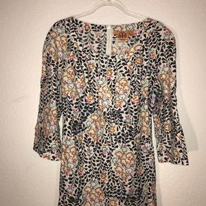 Tory Burch Dress Colorful 100% Linen size …